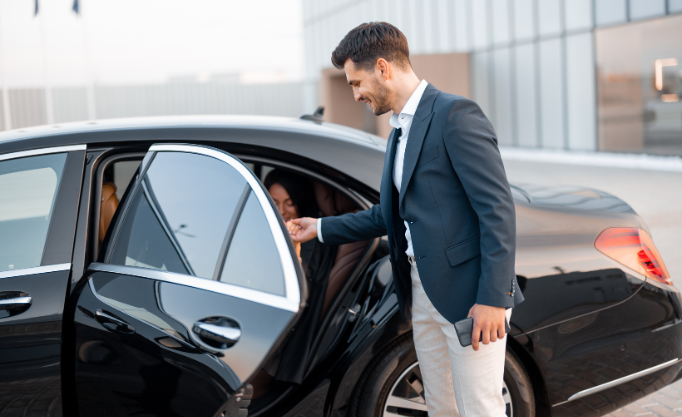 chauffeur with car